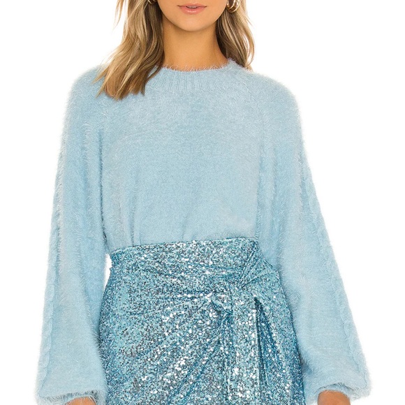 NWT SMYMM Show Me Your Mumu Vienna sweater in frosty blue - Picture 2 of 5
